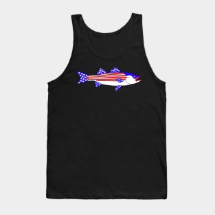 American Flag Striped bass The American Striper Tank Top